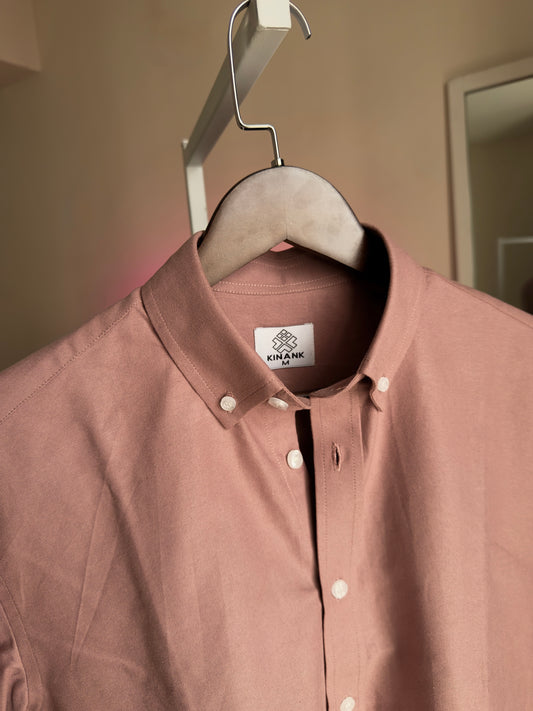 Full Sleeve Oxford Shirt (Baby Pink)