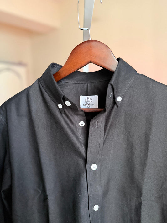 Full sleeve Oxford shirt ( Black)